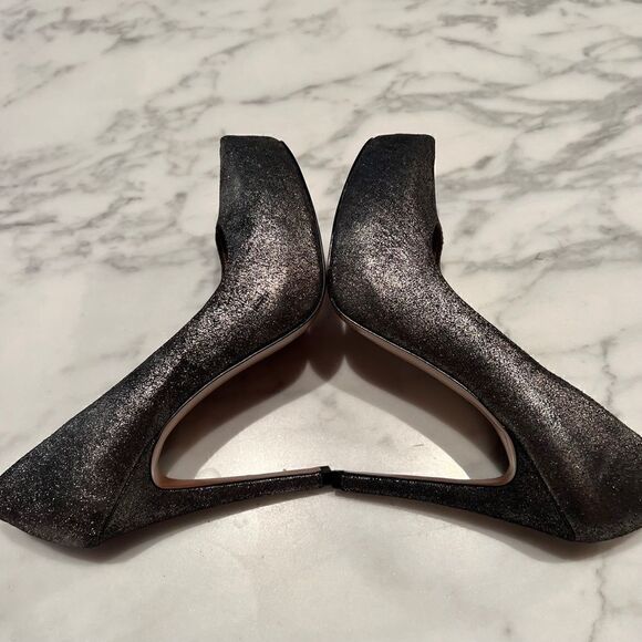 Pewter high heel platform shoes - Picture 6 of 9